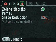Nastavení fotoaparátu