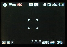 LCD/EVF při snímání