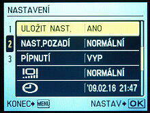 Nastavení (Setup)