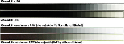 Porovnání dynamické pružnosti senzorů na densitometrickém klínu