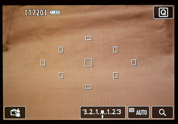 Ostřící body v režimu živého náhledu | (c) Petr Koritina Ostřící body v režimu živého náhledu