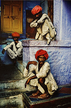 Tři muži, Jodhpur, Radžastan, Indie, 1996