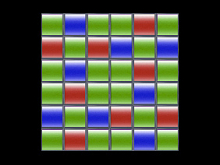 Použitá matice 6x6 - vyšší míra náhodnosti uspořádání pixelů