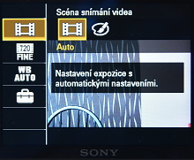 Nastavení pro video | © Petr Koritina Nastavení pro video