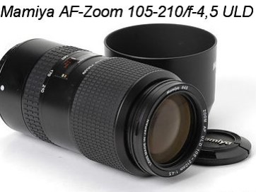 Mamiya AF-Zoom 105-210/4,5 ULD-s přísl.jako nový