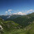 Dolomity Cortina d´ Ampezzo - pohled z Col Piombin 2313m.n.m. v pozadí stále bílý vrchol Marmolady