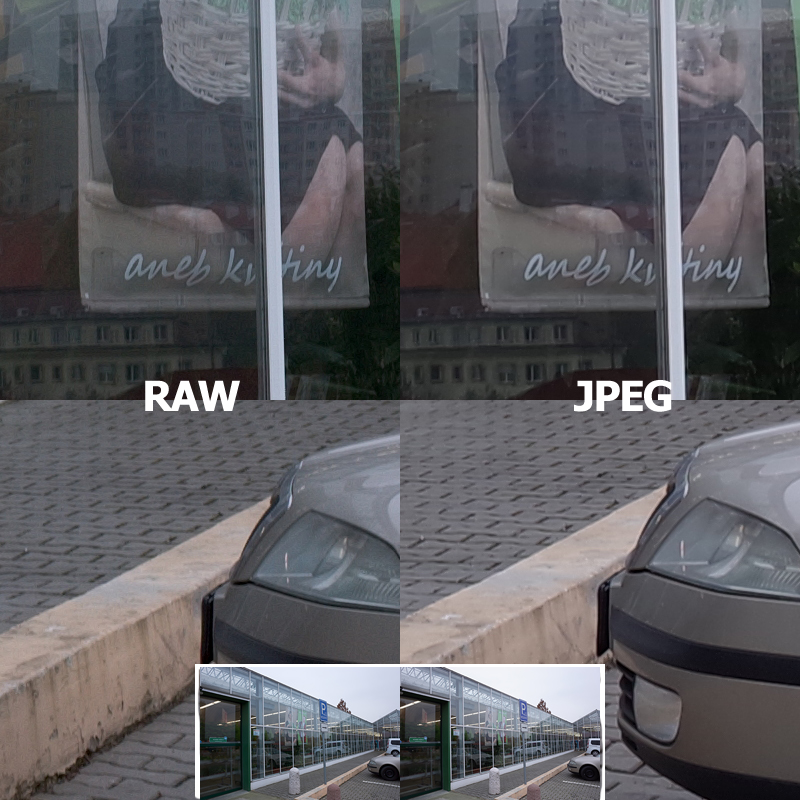 Kresba RAW a JPEG