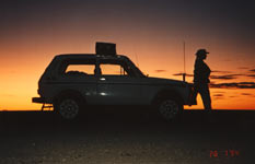 Západ slunce před Milparinkou