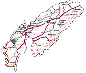 Mapa ostrova Cape Clear