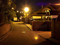 Ukázka nočního snímku se silnějším reflexem