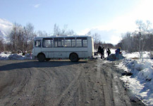 "Terénní" autobus na konečné u Suchoj rečky
