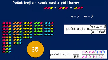 Výpočet kombinací kapiček barvy