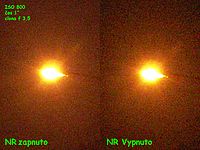 Obr. 20: Účinnosti funkce redukce šumu