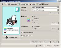 Obr.9: Ovladač, úvodní záložka - hlavní nastavení