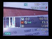 Menu při prohlížení