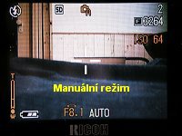 Manuální režim - LCD