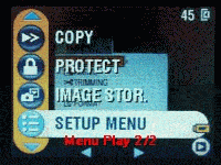 Menu při přehrávání