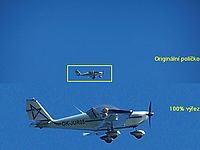 Letadlo v letu, f 380 mm (R)