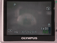 LCD v režimu snímání LCD v režimu snímání