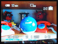 LCD při přehrávání LCD při přehrávání