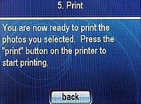 Přímý tisk - zahájení tisku