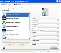 Ovladač - zkratky pro tisk