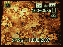 LCD v režimu přehrávání LCD v režimu přehrávání