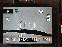 LCD při snímání LCD při snímání