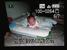 LCD při přehrávání