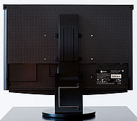 Eizo FlexScan S2411W - zadní strana (na noze je praktický úchyt pro kabely) Eizo FlexScan S2411W - zadní strana