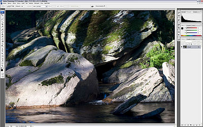 Ve Photoshopu se fotografie 3:2 vejde pohodlně i s paletkami