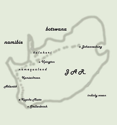 Kapské město, Stellenbosch, Kamieskroon - Namaqualand, Upington, KALAHARI, Augrabies Falls
