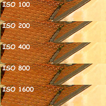 Obrázek č. 13  - Úroveň šumu při jednotlivých citlivostech