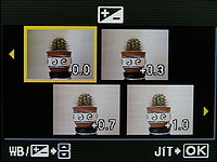 Nastavení korekcí pomocí náhledů.