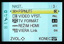 Nastavení fotoaparátu