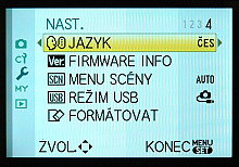 Nastavení fotoaparátu