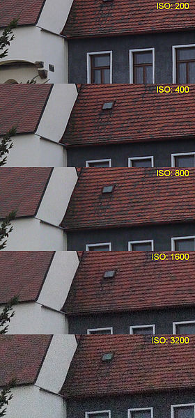 Výřezy ISO 200 - ISO 3200