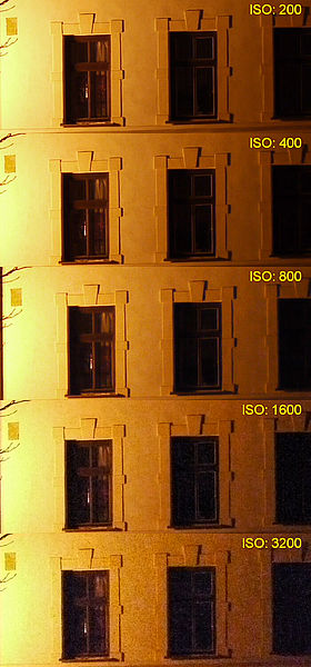 Výřezy ISO 200 - ISO 3200