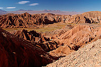 erodovaná krajina pouště Atacama