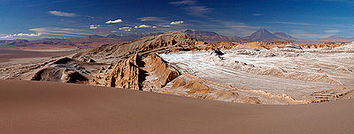 na duně ve Valle de la Luna