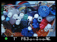 zobrazení telekonvertoru při živém náhledu zobrazení telekonvertoru při živém náhledu