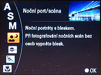 volba expozičního režimu s nápovědou volba expozičního režimu s nápovědou