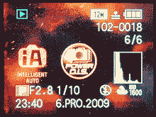 LCD v režimu prohlížení