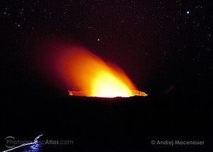 Kráter Erta Ale s africkým nebem | (c) Andrej Macenauer | PhotographicAtlas.com Kráter Erta Ale s africkým nebem