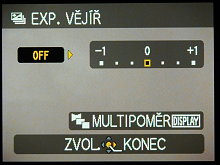 Nastavení expozičního bracketingu