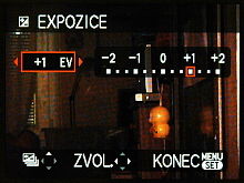 Nastavení kompenzace expozice