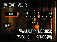 Nastavení expozičního bracketingu