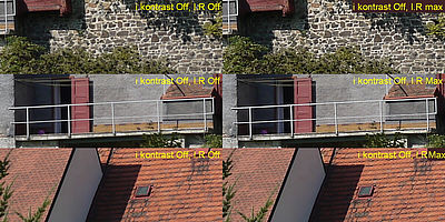 Srovnání aplikace funkce I.R