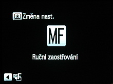 Režim ostření-manuální, automatické