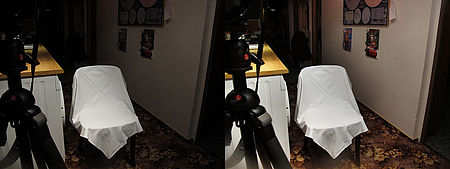 Srovnání standardního snímku a HDR            